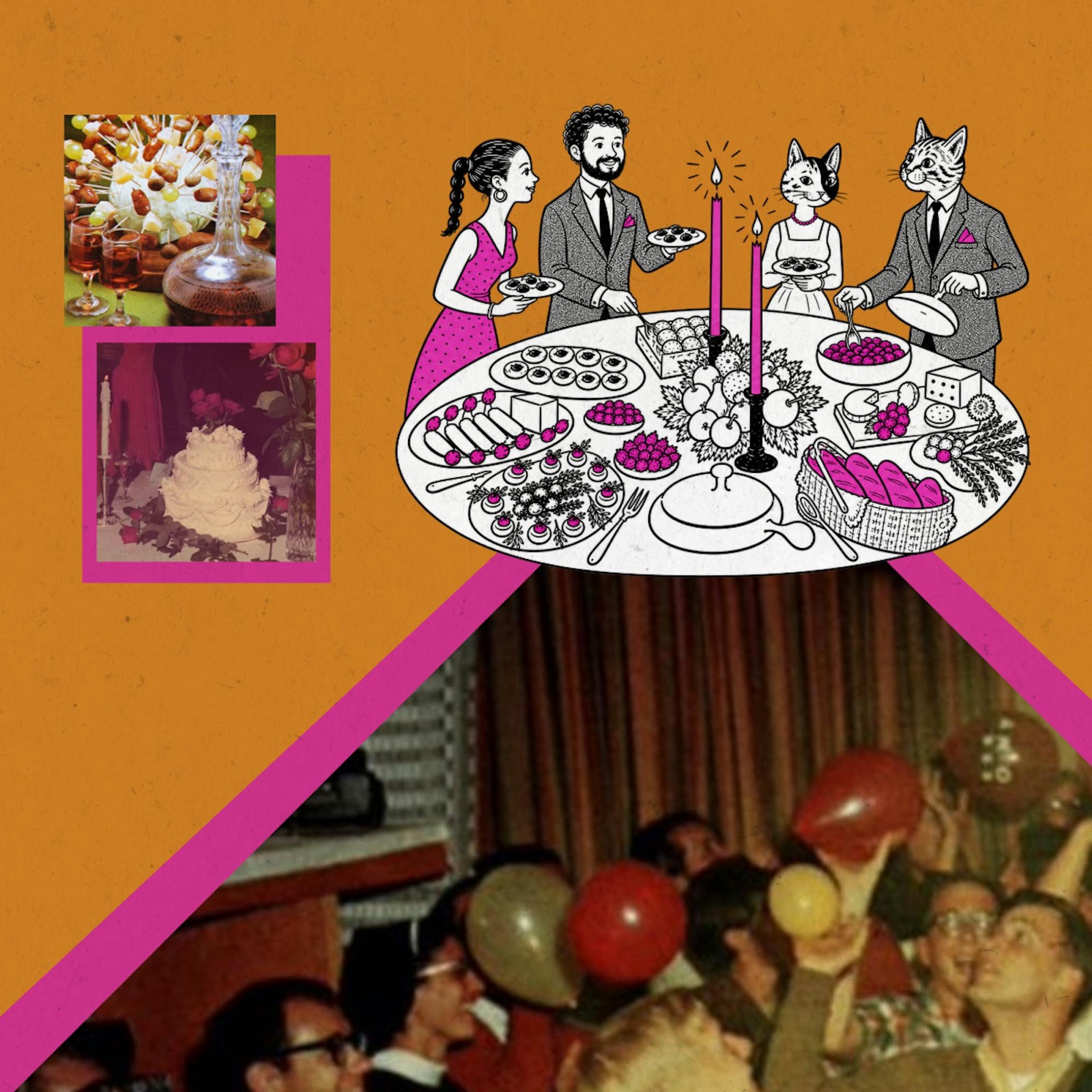 4 Years, 1 House housewarming invitation graphic